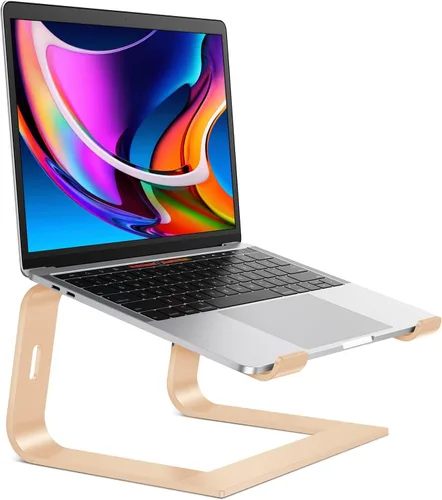 Vista 13 de OMOTON Soporte para Laptop, Soporte Desmontable para Laptop, Soporte de Aluminio para Laptop para Escritorio, Compatible con MacBook Air/Pro, Dell