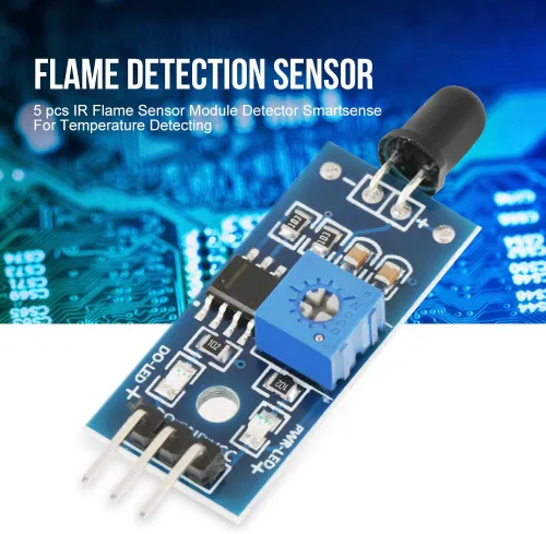 Vista 9 de Módulo de sensor de llama IR, sensor de detección de incendios, módulo de relé de detección de llama para detectar llama, módulo de sensor IR