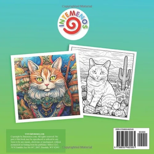 Vista 2 de Cat Wisdom in Colors Cat-Inspired Coloring Book for a Serene Life with Thought-Provoking Cat Quotes