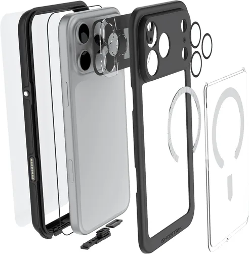 Vista 29 de Ghostek NAUTICAL funda delgada para iPhone 14 Plus a prueba de golpes impermeable con protector de pantalla y imán MagSafe con carga inalámbrica