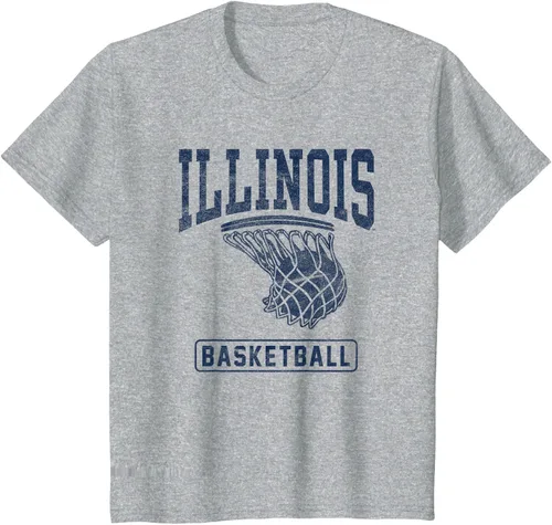 Vista 9 de University of Illinois Fighting Illini - Camiseta de baloncesto, Gris