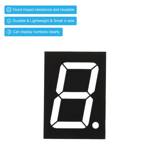 Vista 5 de PATIKIL Tubo digital con pantalla LED, 5 unidades de cátodo común de 7 segmentos de 10 pines, 1 dígito 6 V, módulo de pantalla LED para tablero
