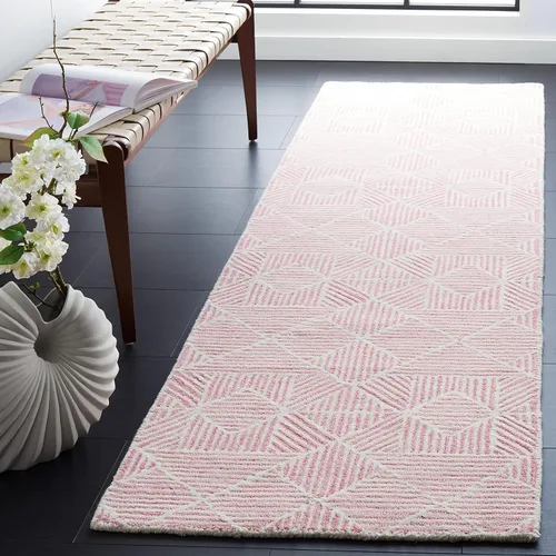Vista 33 de SAFAVIEH Abstract Collection - Alfombra decorativa, 2 x 3 pies, azul y marfil, lana hecha a mano, ideal para zonas de alto tráfico en entrada, sala