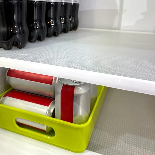 Vista 2 de Revestimientos de estantes para armarios de cocina de 10 pulgadas x 20 pies, no adhesivos, revestimiento de cajón de gabinete, forro antideslizante
