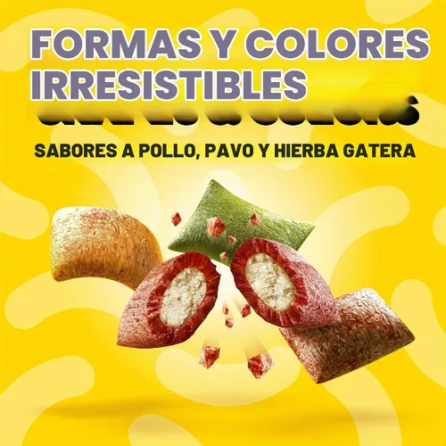 Vista 2 de Temptations ShakeUps - Golosinas crujientes para gatos, carnaval Clucky, 2.47 onzas, paquete de 12