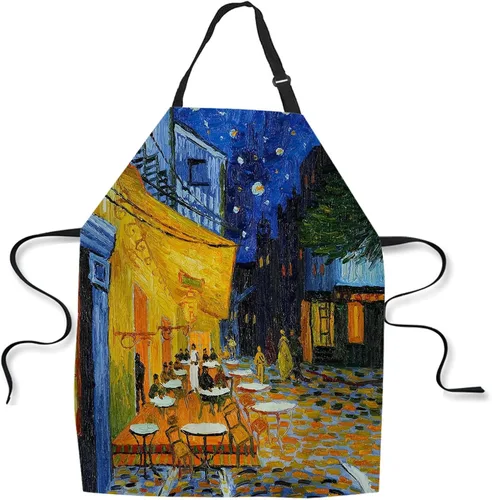 Vista 15 de Delantal de Cocina de Cocina Tiburón Marino Verde Delantal de Cocina para Hornear Chef Delantal Impermeable para Mujeres Hombres 31X27 Pulgadas