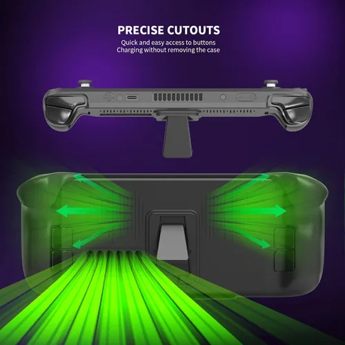 Vista 4 de LICHIFIT Funda protectora delgada para cubierta de vapor TPU anticaídas a prueba de polvo con carcasa frontal ABS desmontable y soporte