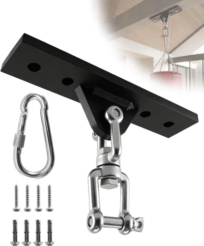 Vista 7 de Punching Bag Hanger/Heavy Bag Stand, 360° Rotating Swivel Hook for Boxing Yoga Hammock Swing Chair Sandbag – Heavy-Duty Fitness Mount, 900LB Load
