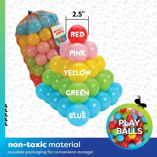 Vista 4 de Paquete – Juego de túnel de juego y pelotas de juego Antsy Pants – Túnel de juego para que los niños gateen a través, túnel desplegable fácil