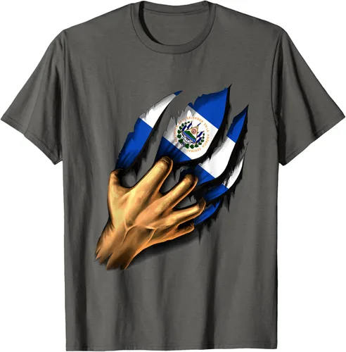 Vista 21 de Camiseta Salvadoreña Bandera de El Salvador
