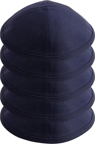 Vista 6 de Paquete de 5 piezas – Hq Satin/Lino/Velvet/Seda Cruda/Gamuza Kippah para hombre, sombrero Yamaka diseñado en Israel – Kippot Bulk