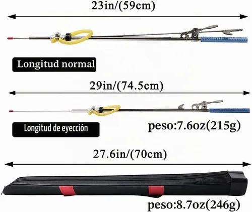 Vista 2 de SUFFUSE Arpón ligero resistente a la corrosión, pesca con lanza, equipo de arpón para cangrejos, arpón especialmente diseñado para pesca de peces