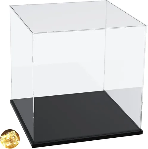 Vista 22 de DuvinDD Vitrina de acrílico para Lego Flowers Plum Blossom 10369 Lego Botanicals Lucky Bamboo 10344 Coleccionables, caja de exhibición transparente