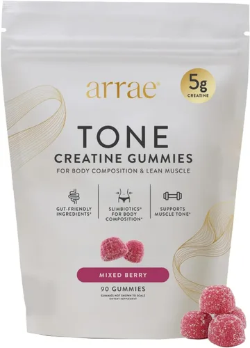 Vista 9 de Arrae Gomitas de creatina para mujer, músculo y fuerza, sandía agria, 90