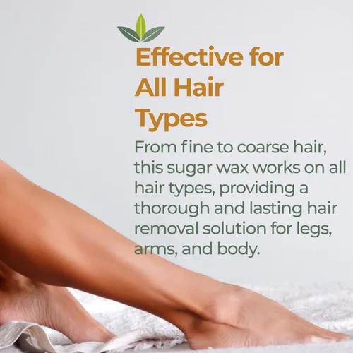 Vista 8 de Nature's Sugar Paquete de depilación de cera de azúcar natural vegana apta para principiantes para hombres y mujeres - Pasta de azúcar para todo