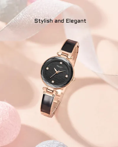 Vista 4 de Reloj de cuarzo para mujer, relojes analógicos de cuarzo de moda impermeables para mujer