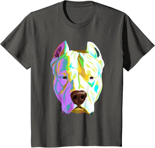 Vista 81 de Colorida camiseta Dogo Argentino, Negro, S