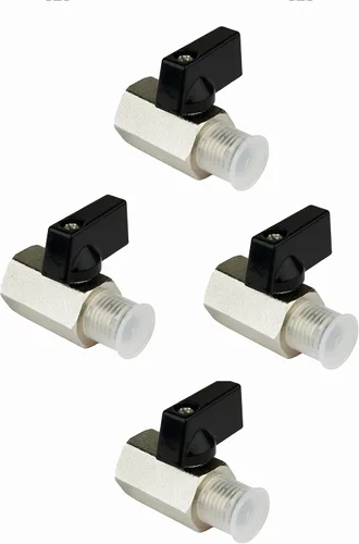 Vista 9 de EFIELD 1/4 Válvula de bola de latón de 1/4 "hembra NPT X 1/4" macho NPT válvula de cierre roscada, (MINI001)