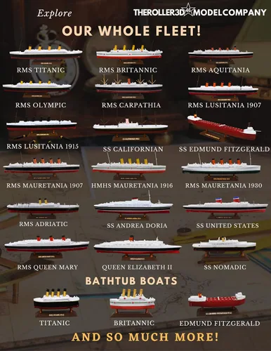 Vista 9 de Modelo de bañera flotante RMS Titanic (solo modelo de bañera italiana)