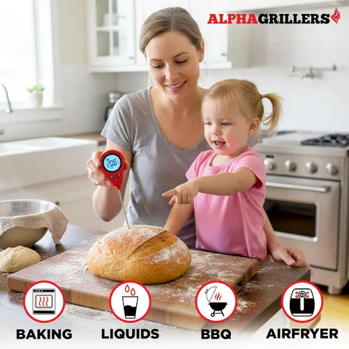 Vista 3 de Alpha Grillers Termómetro de carne de lectura instantánea Sonda digital