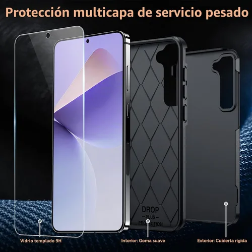 Vista 4 de SPIDERCASE Funda diseñada para Samsung Galaxy S25, [protección contra caídas de grado militar de 10 pies], paquete de 2