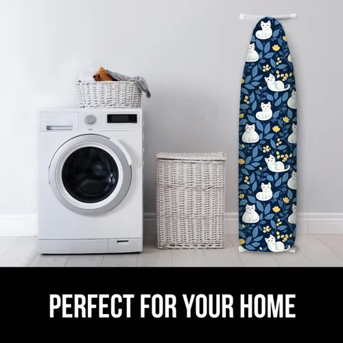 Vista 9 de Funda para tabla de planchar de 15 x 54 pulgadas, resistente al calor, borde elástico resistente, superficie antideslizante, múltiples patrones