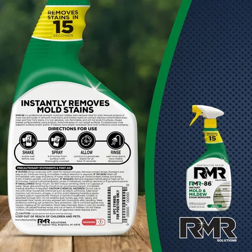 Vista 9 de RMR-86 - Removedor instantáneo de manchas de moho y hongos en aerosol - Fórmula sin refregar, 30 onzas líquidas