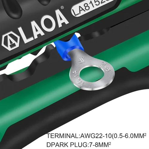 Vista 5 de LAOA Herramienta pelacables automática, pelacables autoajustable y engarzadora, cortador de alambre eléctrico 8-26 AWG para electricistas