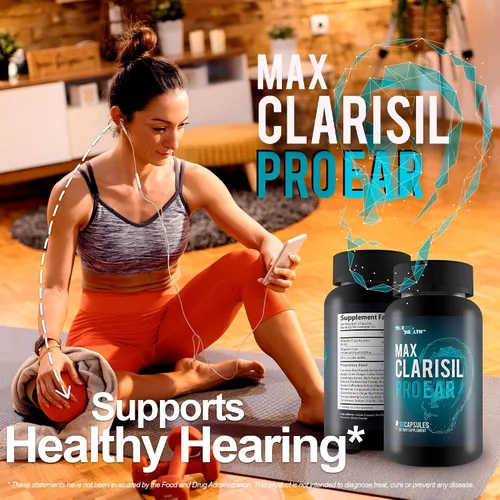 Vista 6 de Max Clarisil Pro Ear - Soporte para pérdida auditiva y timbre auditivo - Fórmula natural a base de cúrcuma para apoyar la reducción de la hinchazón