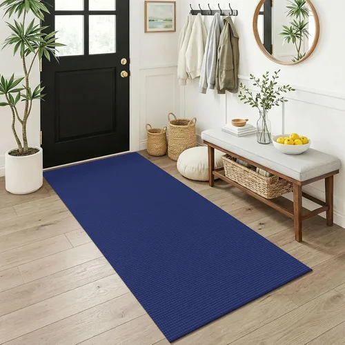 Vista 51 de KOZYFLY - Tapete para puerta de interior, lavable, pequeña, antideslizante, con respaldo de goma, felpudo de algodón para el hogar, color negro