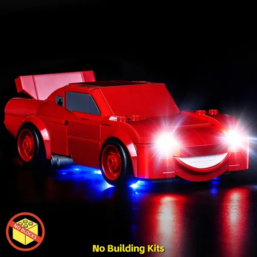 Vista 2 de BrickBling Luz LED compatible con Lego Speed ChampionsLightning McQueen 77255 - No viene con coche (77255)