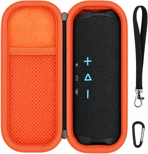 Vista 12 de GWCASE Funda rígida para altavoz Bluetooth portátil JBL Flip 7/6/5, color Rojo