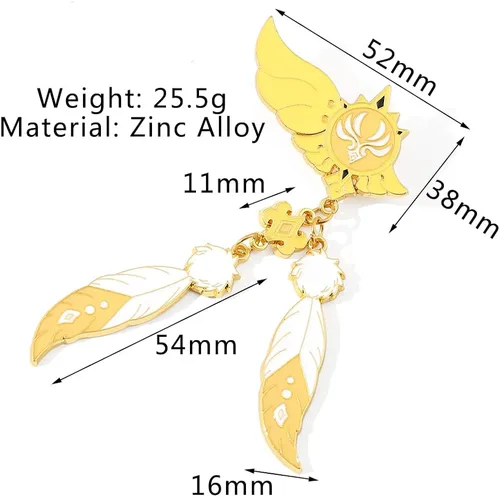 Vista 4 de Genshin Impact - Broche de esmalte para cosplay colección de alfileres de solapa de metal anime Genshin Impact Keqing Xiao exquisitos broches joyas