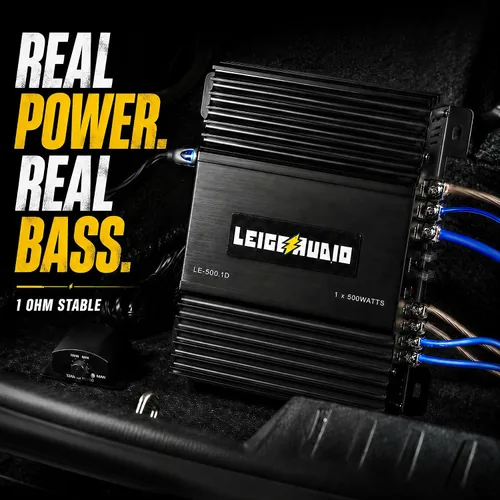 Vista 4 de Amplificador Monoblock de 500 Vatios, Clase D, Amplificadores de Subwoofer Estables a 1 Ohm para Altavoces de Audio de Coche