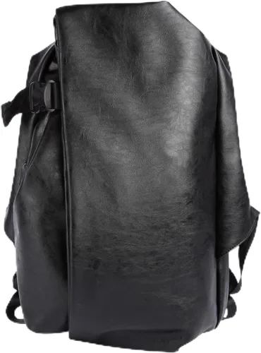 Vista 9 de Mochila de cuero para portátil impermeable de 14 pulgadas para negocios, Negro-a, Grande, Moda