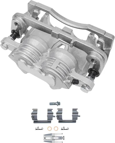 Vista 5 de Detroit Axle - Kit de freno delantero para Chevrolet Trailblazer GMC Envoy Buick Rainier Isuzu Ascender Olds Bravada Saab 9-7X, repuesto