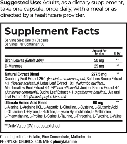 Vista 6 de Ultranol Soporte total de la vejiga – Suplemento natural de arándano para la salud urinaria, control hiperactivo de la vejiga, incontinencia