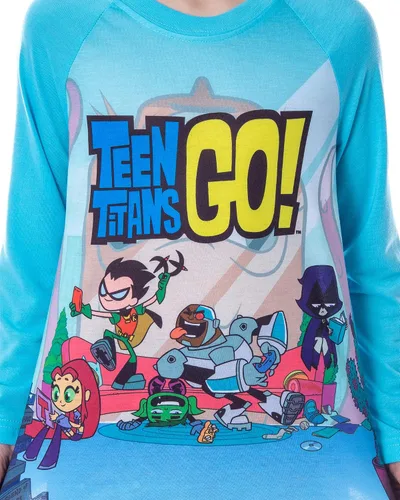 Vista 2 de DC Comics - Conjunto de pijama de 2 piezas con raglán y pantalones