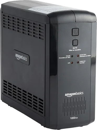 Vista 10 de Amazon Basics UPS - Protector contra sobretensiones y batería de reserva 400VA/255W, 6 tomacorrientes, fuente de alimentación ininterrumpida