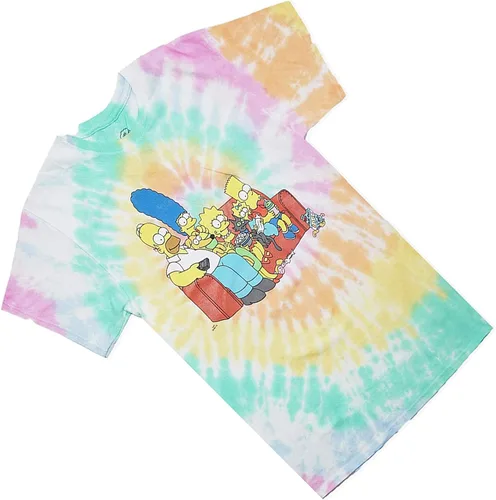 Vista 4 de The Simpsons Camiseta clásica Bart Simpson Homer Bart Lisa Tee Tie Dye