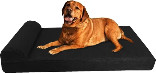 Vista 11 de Dogbed4less Cama ortopédica de espuma viscoelástica de gel prémium para perros extragrandes, forro impermeable y funda de gamuza color espresso