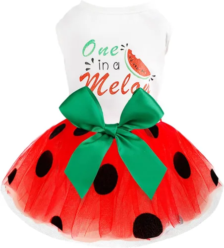 Vista 19 de Yikeyo Vestido de perro para primavera y verano, ropa de perro para perros pequeños, falda para perros pequeños, vestidos de cachorro, vestido