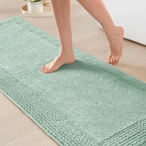 Vista 42 de Madison Park Splendor - Alfombra de baño reversible 100% algodón con mechones - 3000 GSM calidad hotelera lujosa felpa de pelo medio alfombrilla