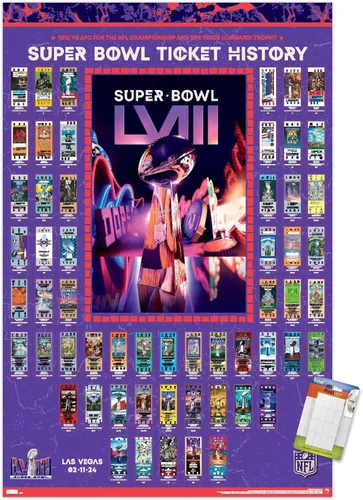 Vista 12 de Trends International NFL League - Póster de pared para collage de boletos del Super Bowl LVIII