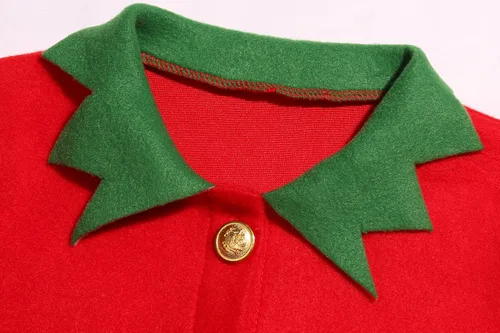 Vista 4 de Disfraz de elfo navideño para niños, disfraz de fiesta de cosplay con sombrero