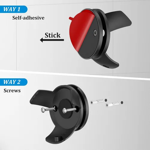Vista 4 de PlusAcc Soporte de pared para Echo Dot 5ª generación, soporte de pared para Echo Dot 5ª generación, accesorios Alexa Dot 5 que ahorran espacio