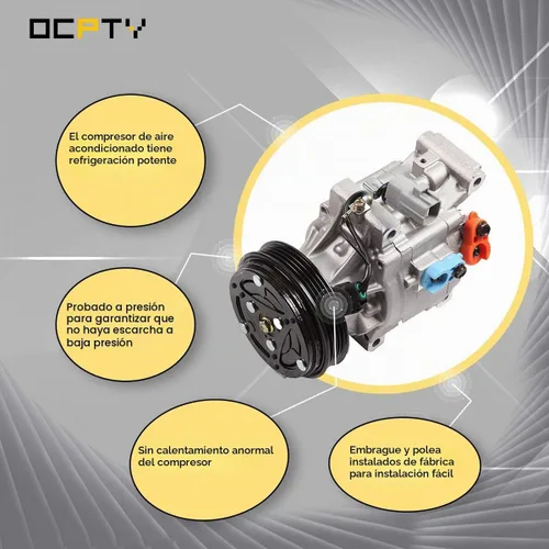 Vista 9 de Compresor de CA OCPTY para Toyota Echo 1.5L 2000 2001 2002 2003 2004 2005