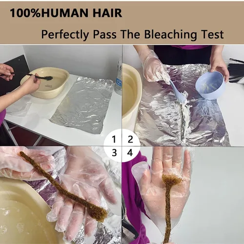 Vista 6 de Extensiones de cabello humano 100 % real, hechas a mano, permanentes, para mujeres y hombres, 30 hebras de 2 pulgadas de grosor, extensiones