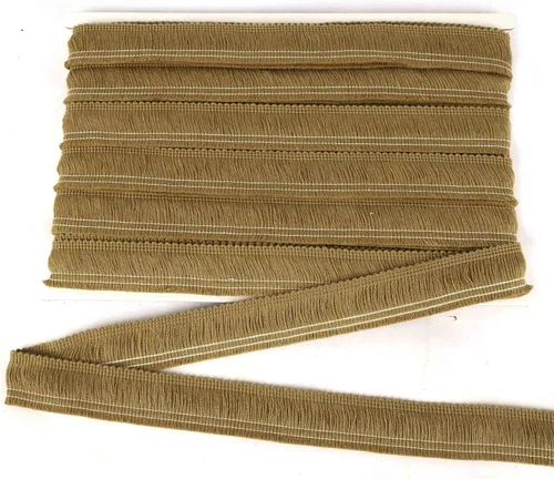 Vista 23 de BEL AVENIR Ribete de flecos de costura beige de 13.7 yardas x 1 pulgada