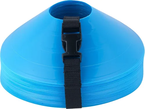 Vista 2 de American Challenge Conos de disco deportivo de fútbol Agility Sport Cones with Carry Strap - Great Football, Basketball & Practice Cones for Speed